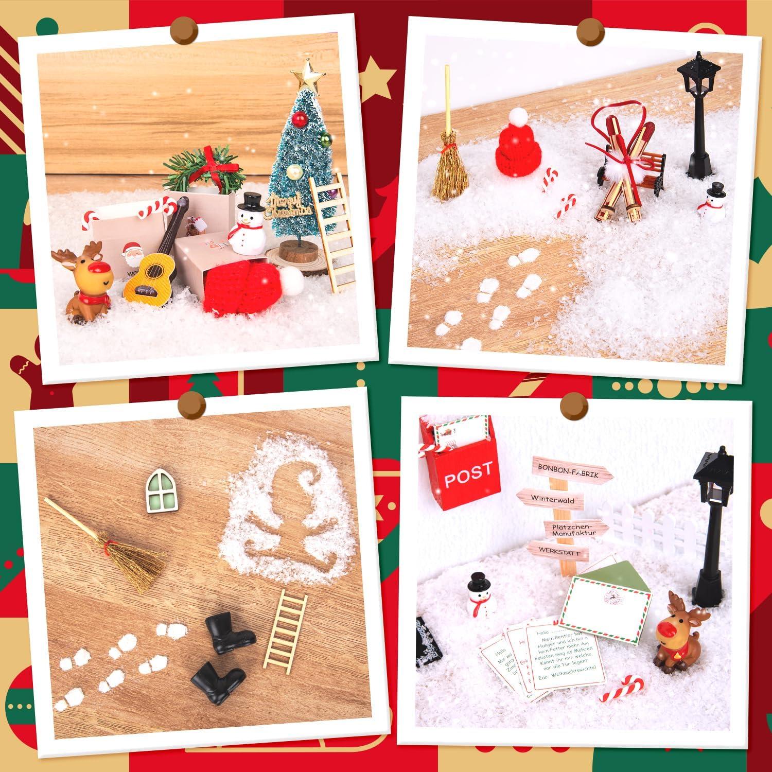 Uuams Wichteltür Set 35PCS mit Zubehör Baustelle Weihnachtsbaum