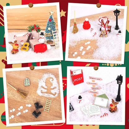 Uuams Wichteltür Set 35PCS mit Zubehör Baustelle Weihnachtsbaum