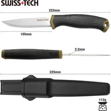 Swiss+Tech Outdoor Survival Messer mit feststehender Klinge