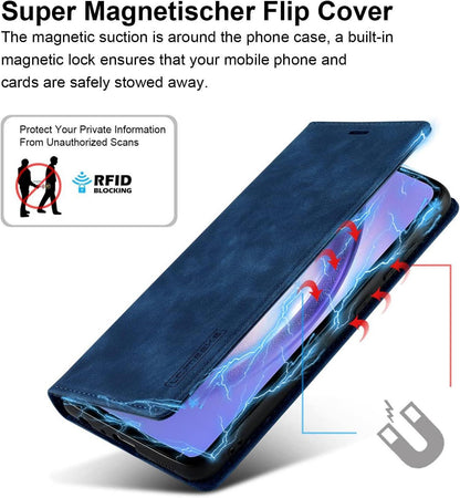 Samsung Galaxy A54 5G Hülle Leder Flip Wallet mit Standfunktion
