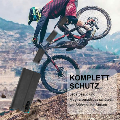 Für Samsung Galaxy A54 5G Hülle Leder Flip Wallet Case mit Schutzfolie - Schwarz