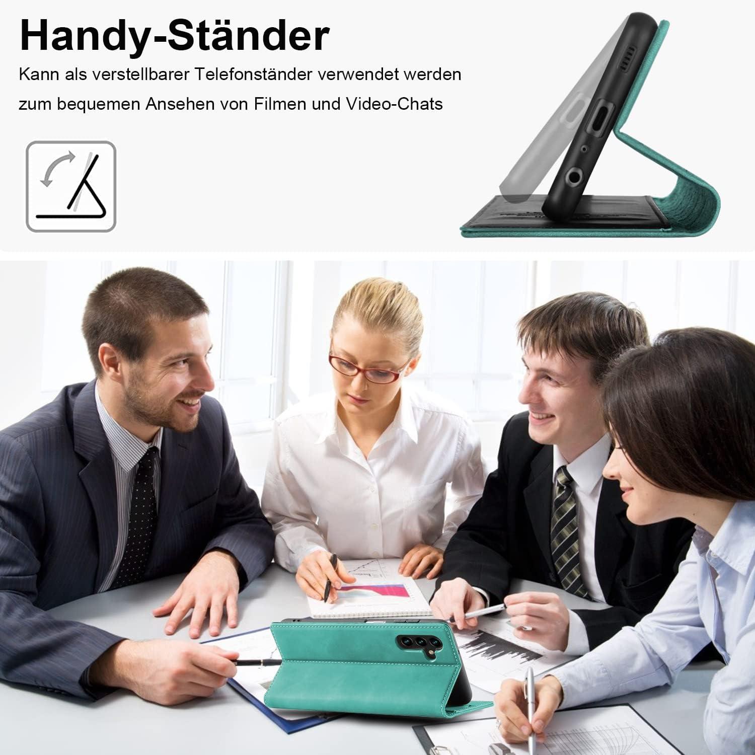 Handyhülle Samsung Galaxy A54 5G Leder Klapphülle Schutzhülle