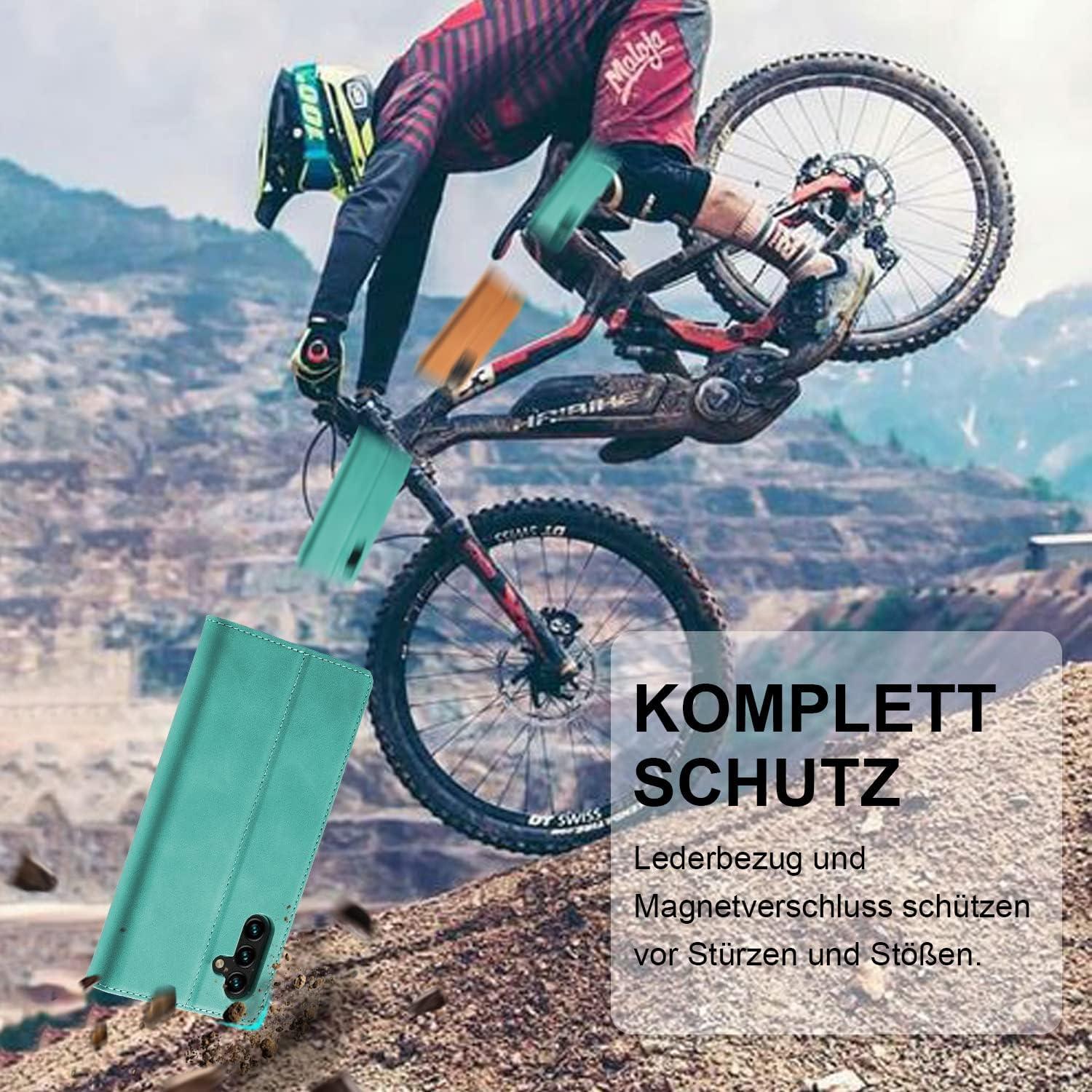 Samsung Galaxy A54 5G Hülle Leder Flip Wallet Schutzhülle + Schutzfolie