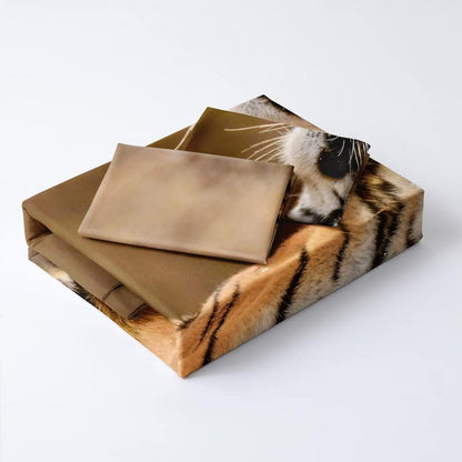 3D Tiger Bettwäsche 135x200, 4-teilig, Flauschig & Weich