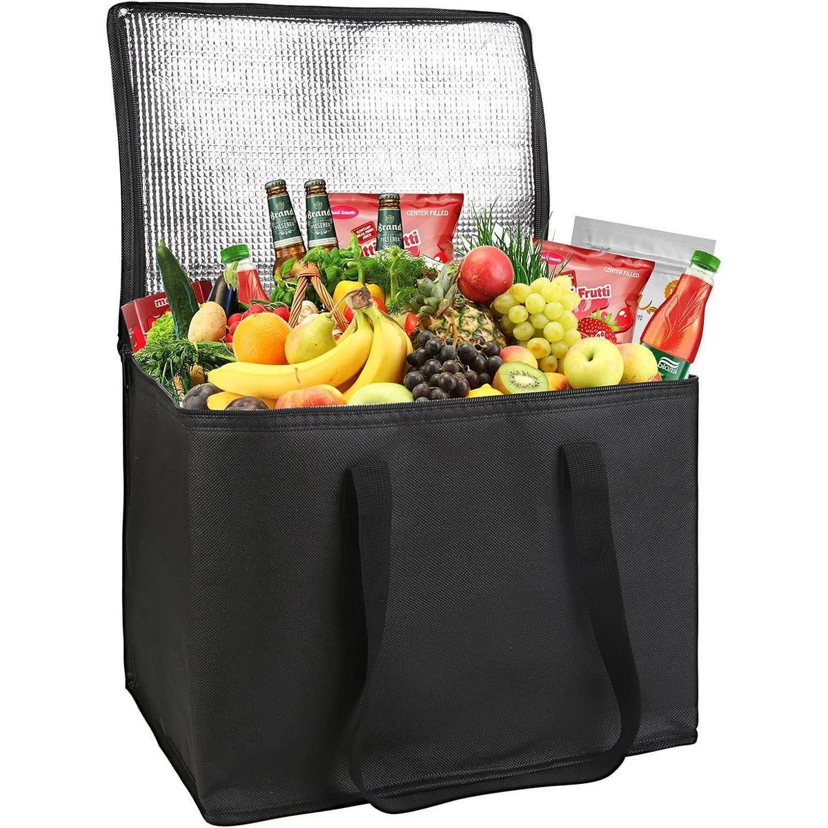 Kühltasche wiederverwendbar für Lebensmittel – Schwarz 40x40x35cm