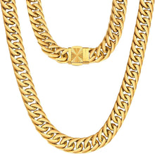 KRKC&CO Panzerkette Herren 18K Gold Cuban Link Chain
