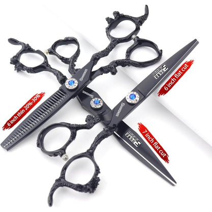 Professionelle Friseurschere Edelstahl 6+7 Zoll Set