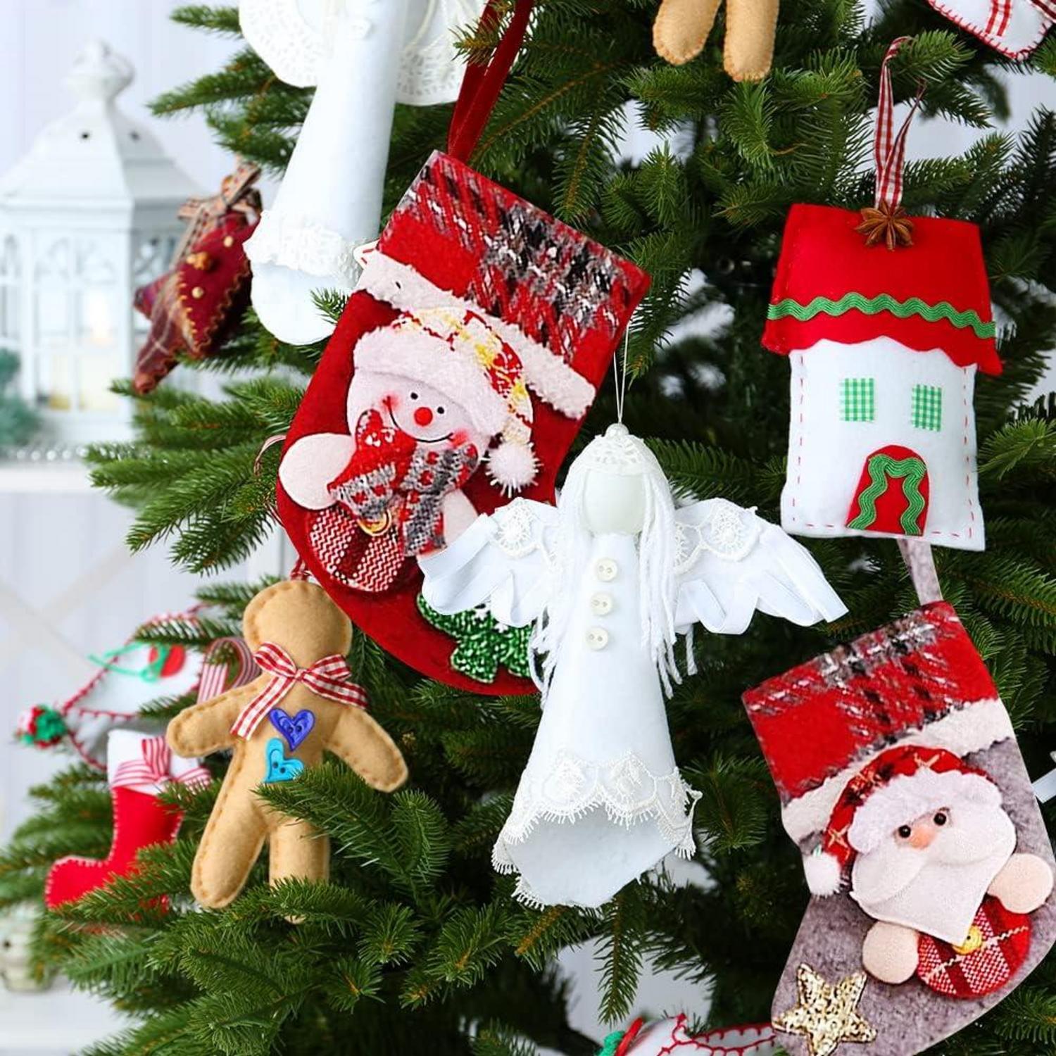 Kinder Weihnachtsstrumpf Set 4 Stück Kamin Personalisiert Aufhängen