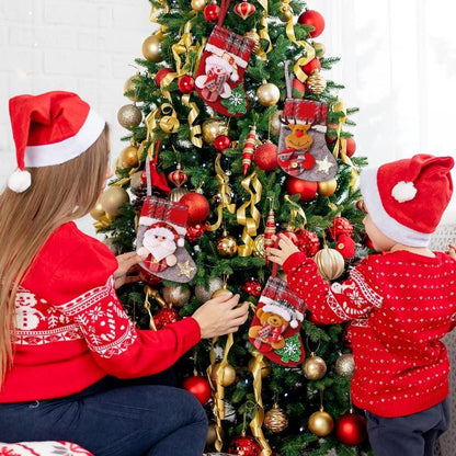 Weihnachtsstrumpf Kinder, 4er Set Personalisiert Nikolausstrumpf zum