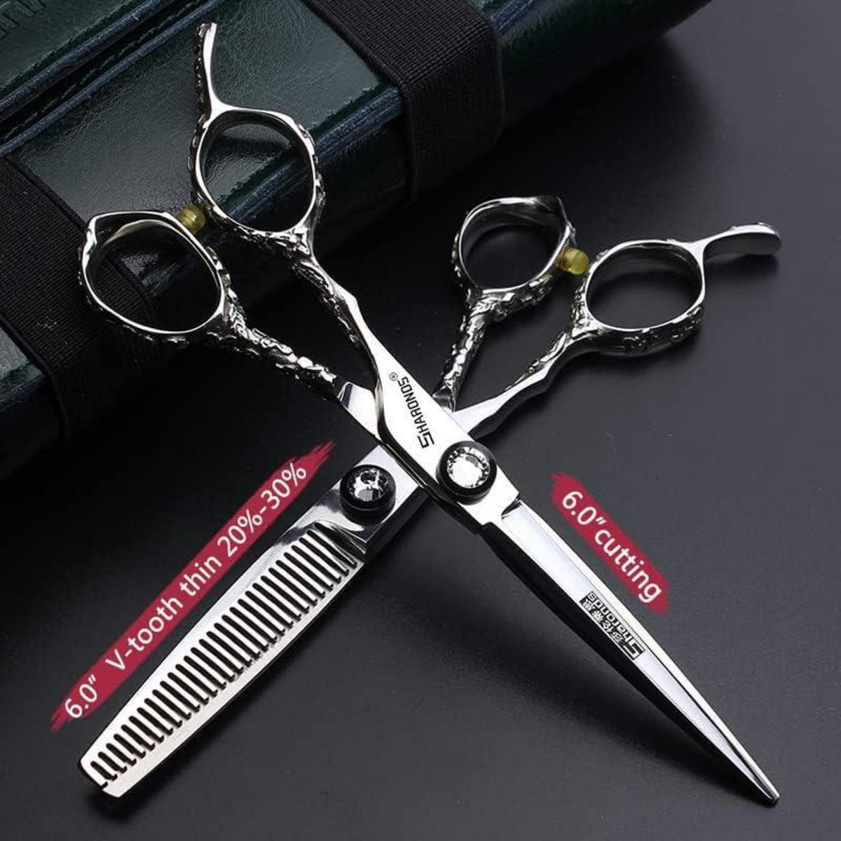Professionelle Friseurschere 6 Zoll (3er Set) für Linkshänder
