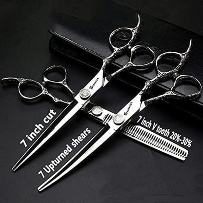 7-Zoll Profi Haarschneider Set – Scharfe Edelstahl Schere