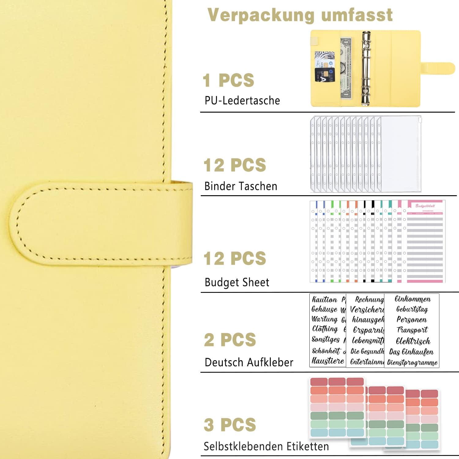 A6 Binder Budget Planner Deutsch: Geld Organizer mit Binder