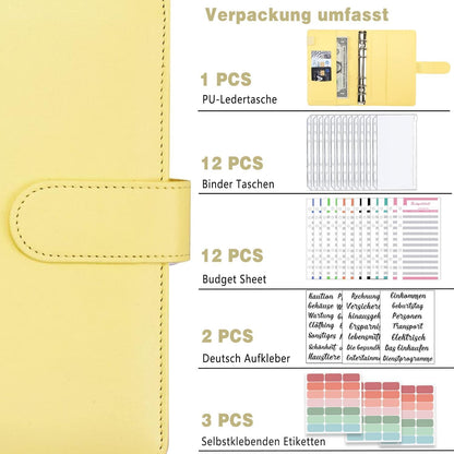 A6 Binder Budget Planner Deutsch: Geld Organizer mit Binder