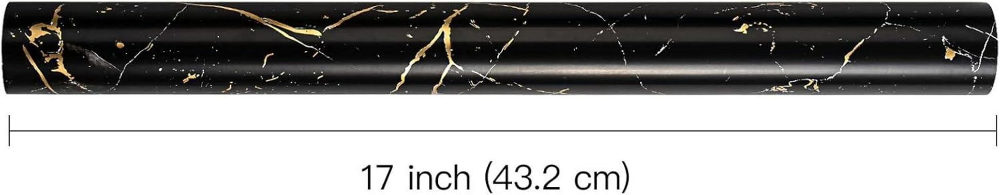 Wendbares Geschenkpapier Schwarz-Goldenes Marmordesign 43,2 cm x 10 m