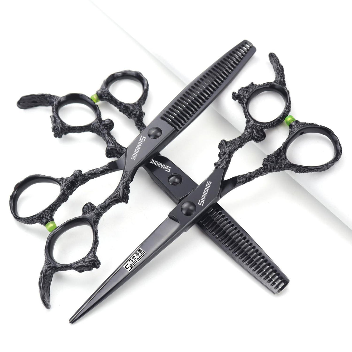 6-Zoll 440C Friseurschere Silber/Schwarz – Professionell & Scharf