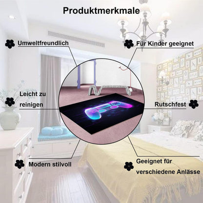 3D Gamer Teppich rutschfest – Controller Design für Kinderzimmer