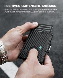 Mini Geldbörse RFID-Schutz Münzfach Kartenetui Herren Slim