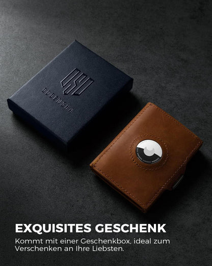Mini Geldbörse RFID-Schutz Münzfach Herren Slim Wallet Kartenetui