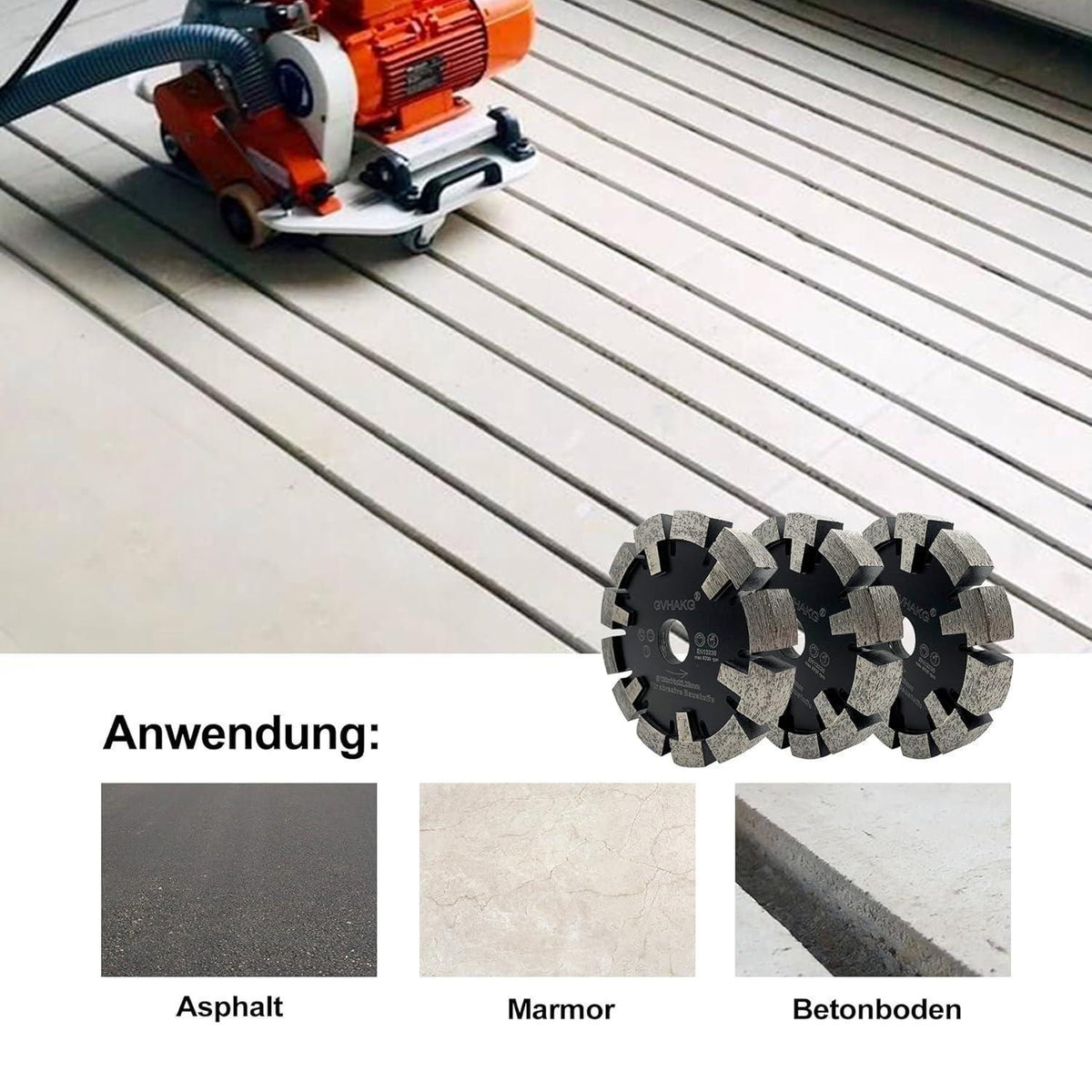 Diamant Frässcheibe 120mm für Fußbodenheizung & Estrich