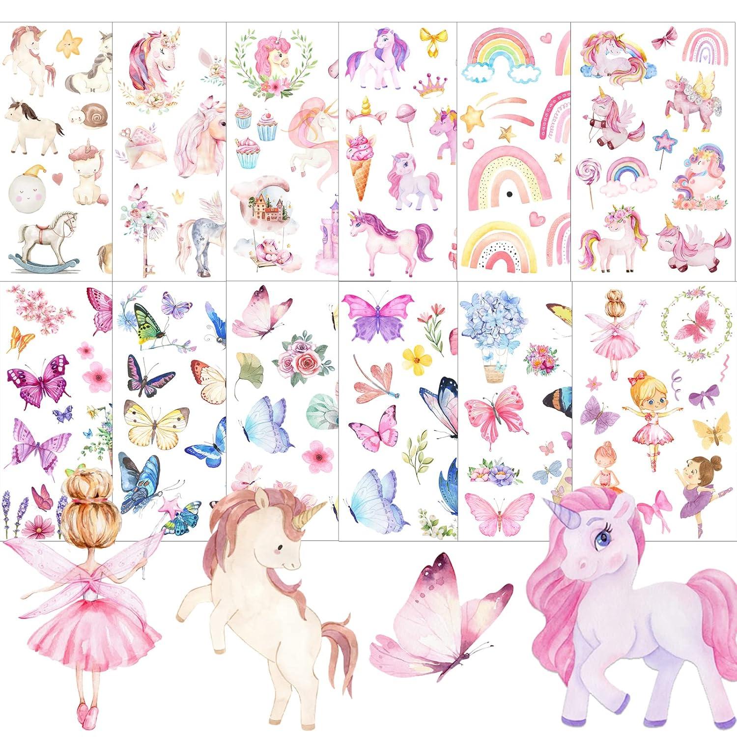 120+ Einhorn Schmetterling Tattoo Kinder Mädchen Temporär