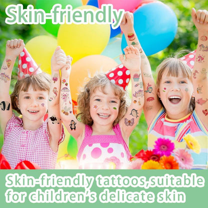 Kinder Tattoo Set 30 leuchtende Glitzer-Tattoos für Mädchen Jungen