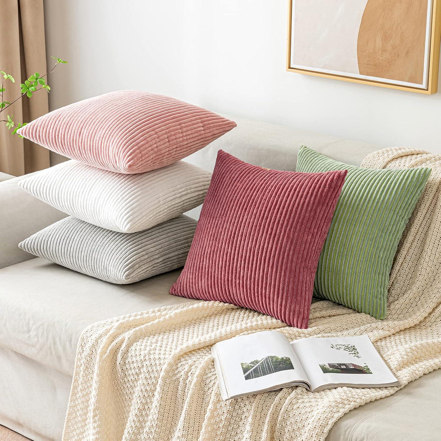 Kordsamt Kissenbezug 45x45 cm Marmelade Sofa Deko Weich