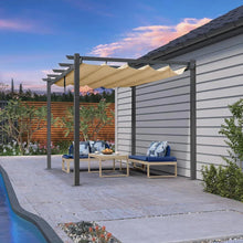 Pergola 2.8 x 4 m Wasserdicht Aluminium Pavillon Beige