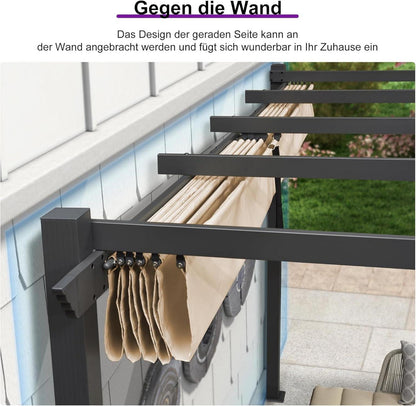 Wasserdichter Aluminium Pavillon mit Schiebedach und geradem