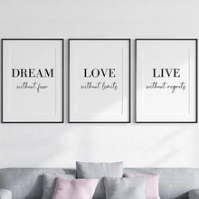 Trayosin 3er Poster Set Schwarz Weiß Wand Kunst Bilder