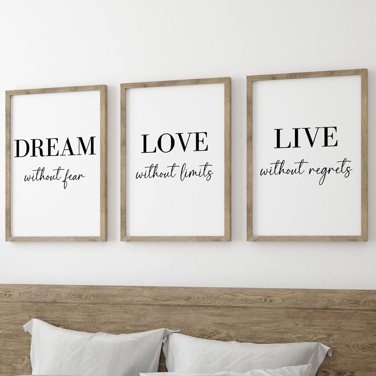 Trayosin 3er Premium Poster Set Schwarz Weiß Modernes Wohnzimmer Schlafzimmer Wandkunst