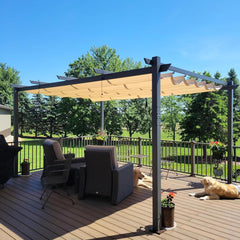 Wasserdichte Aluminium Pergola 3.3 x 4 m mit Sonnenschutz
