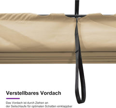 PURPLE LEAF Pergola Aluminium 3.3x4m Beige Sonnenschutz Gartenpavillon