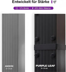 PURPLE LEAF Aluminium Pergola 3.65 X 5.5 m Wasserdicht Stabil Winterfest Gartenpavillon Grau