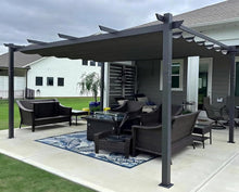Wasserdichte Aluminium Pergola mit Sonnenschutzdach 3.65 x 4.85 m