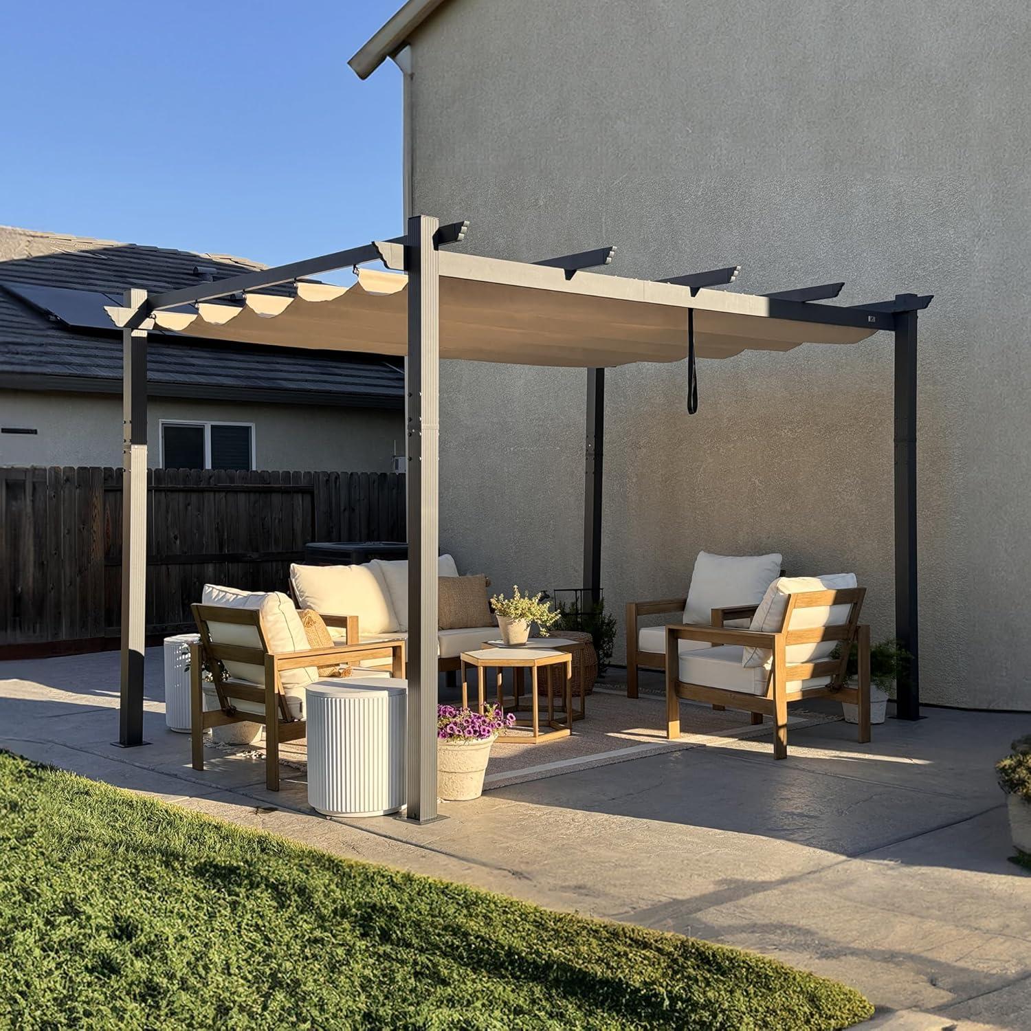 Purple Leaf Pergola 3.65x4.85m Wasserdicht Stabil Winterfest