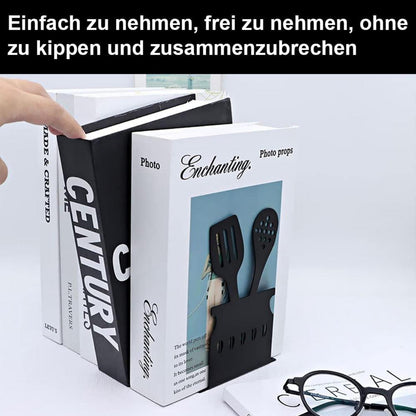 Buchstütze Set Metall Schwarz Bücherstützen Kinder Schreibtisch