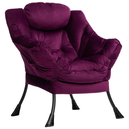 Lila Ohrensessel Lesesessel Samt Relaxsessel Wohnzimmer