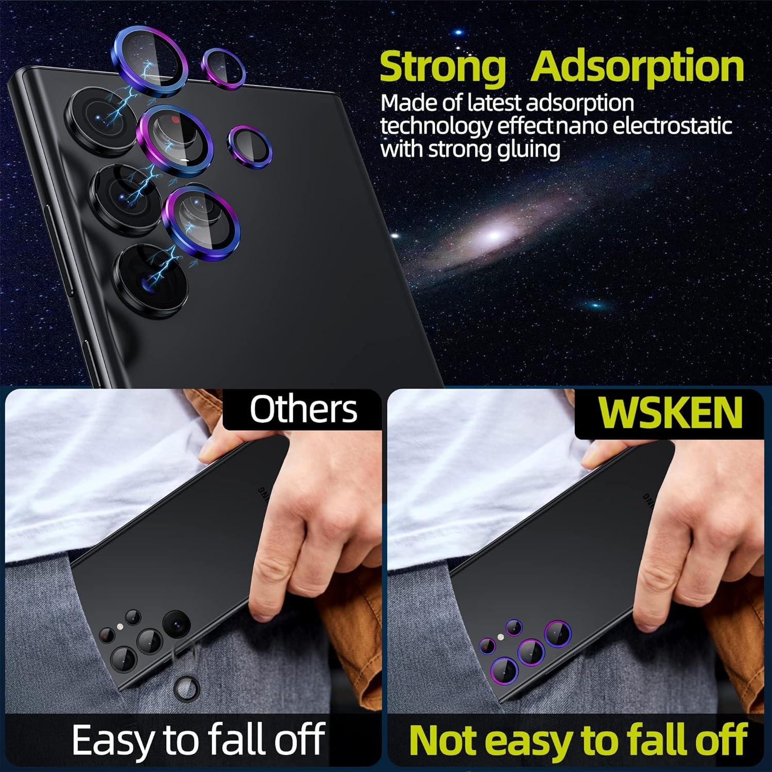 Kameraschutz Samsung Galaxy S23 Ultra - Kratzfestes gehärtetes Glas mit Metallring