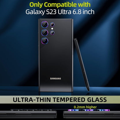 Kameraschutz Samsung Galaxy S23 Ultra Kratzfestes Glas Metallring Schutzfolie