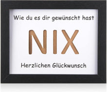 NIX Geldgeschenk Karte Fotorahmen Set Schwarz