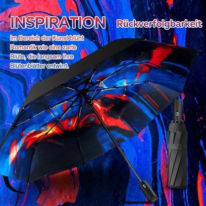 Faltbarer Regenschirm mit niedlichen Aufdrucken, UV-Schutz, kompakt