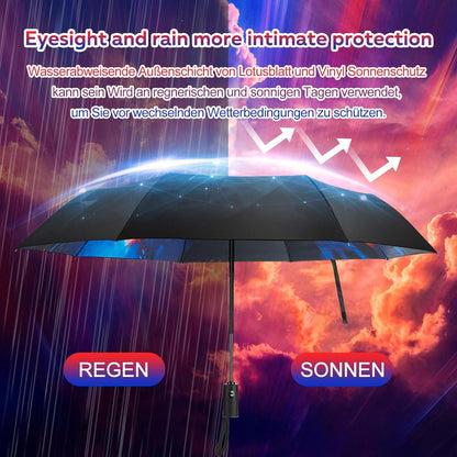 Faltbarer Regenschirm UV-geschützt niedliche Aufdrucke kompakt perfekt für