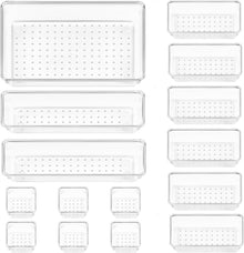 Schubladen Organizer Set 15-tlg. Klar Kunststoff Organizer