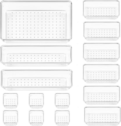 Schubladen Organizer Set 15-tlg. Klar Kunststoff Organizer