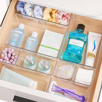 Schubladen Organizer Set 15-tlg. Klar Kunststoff Organizer