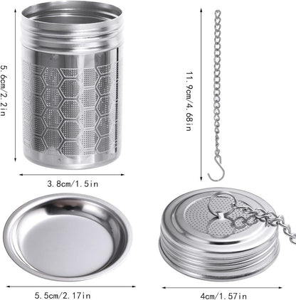 Edelstahl Teesieb Set 2-teilig für Tee Infuser mit