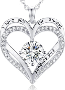Herz Anhänger Kette 925 Sterling Silber Geburtsstein Rosegold
