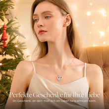 Forever Love Herz Halskette 925 Sterling Silber Roségold mit