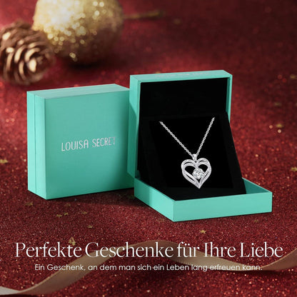 Kette Damen Forever Love Herz Anhänger 925 Sterling Silber
