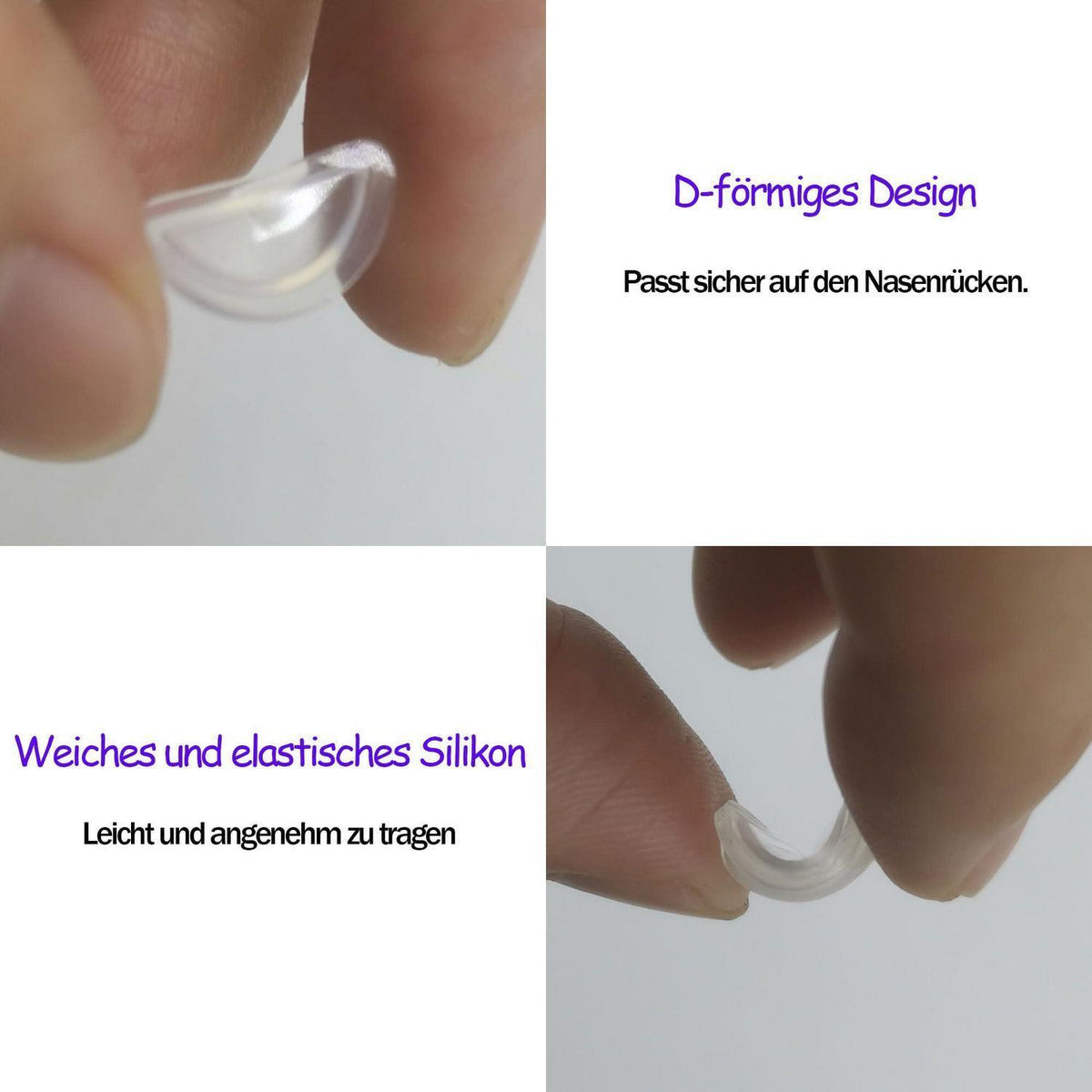 Rutschfeste Nasenpads Silikon für Brille & Sonnenbrille